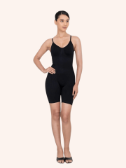 Mid Thigh Bodysuit - Body Shaper for Women, Black - Image 4
