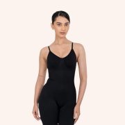 Mid Thigh Bodysuit - Body Shaper for Women, Black